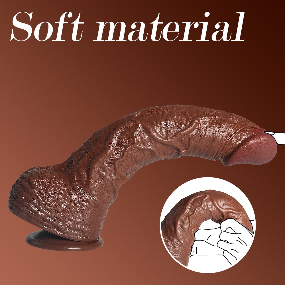 1.77kg PVC Dark Brown Suction Cup Dildo with Realistic Texture, in US Stock - Image 5