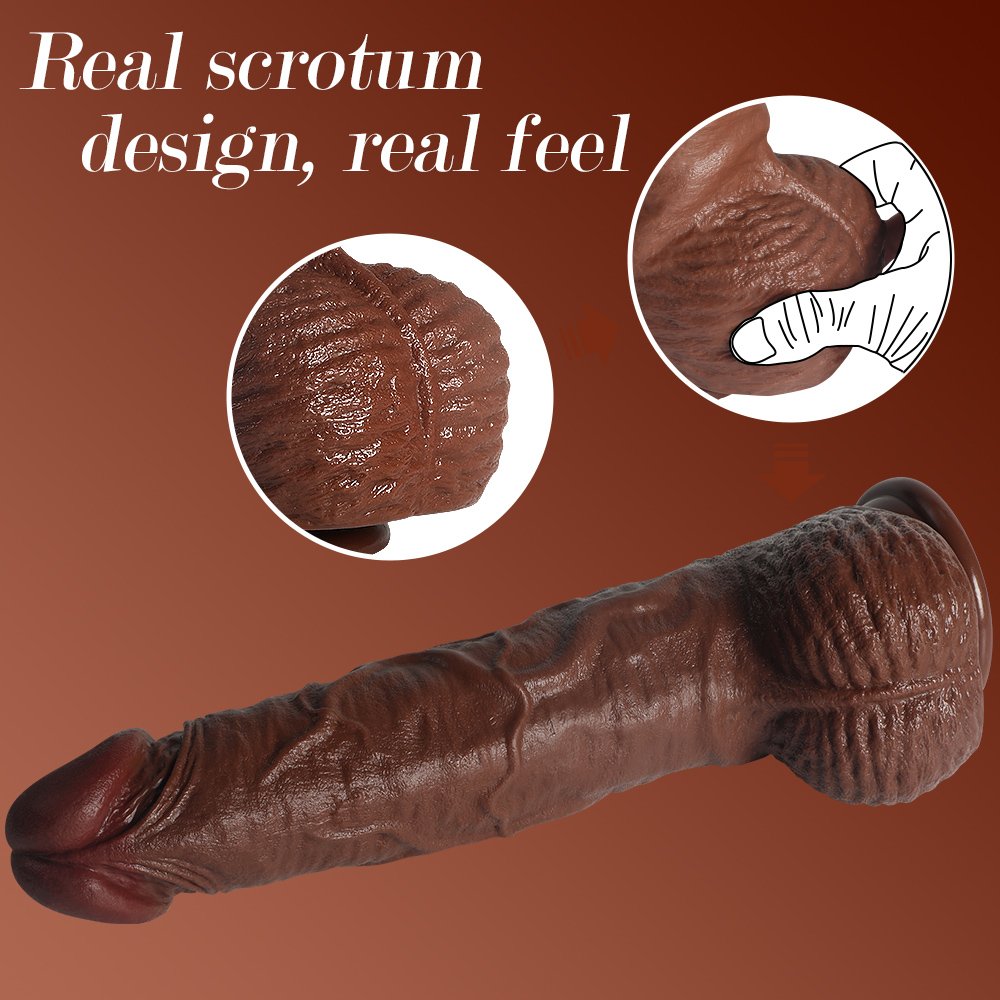 1.77kg PVC Dark Brown Suction Cup Dildo with Realistic Texture, in US Stock - Image 4