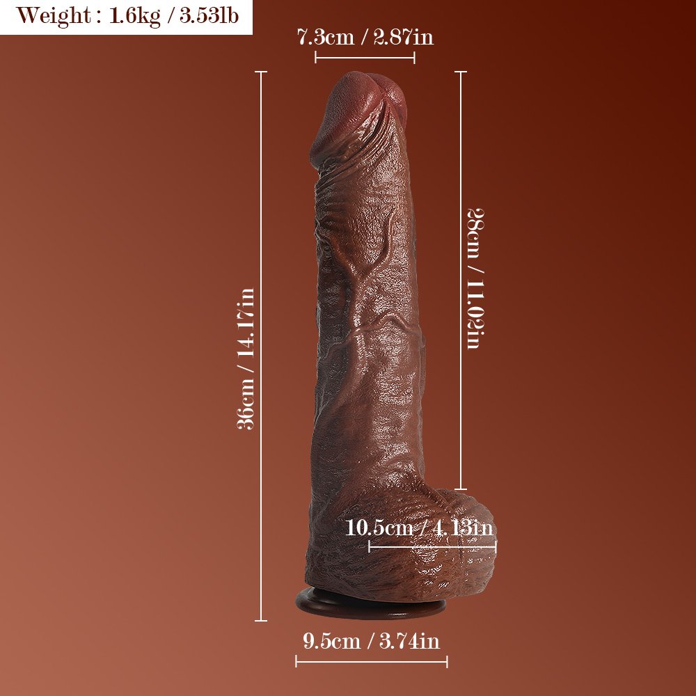 1.77kg PVC Dark Brown Suction Cup Dildo with Realistic Texture, in US Stock - Image 7