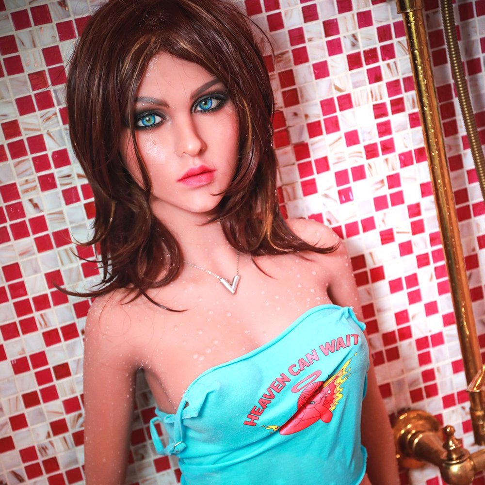 155cm (5ft 1) Small Breasts Blue Eyes TPE Sex Doll，In US Stock