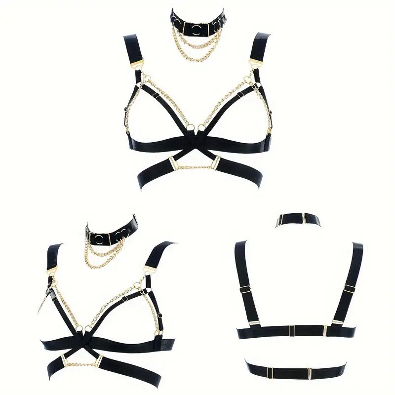 Black Strappy Cross-Back Top Halter Open-Back One Size, in US Stock