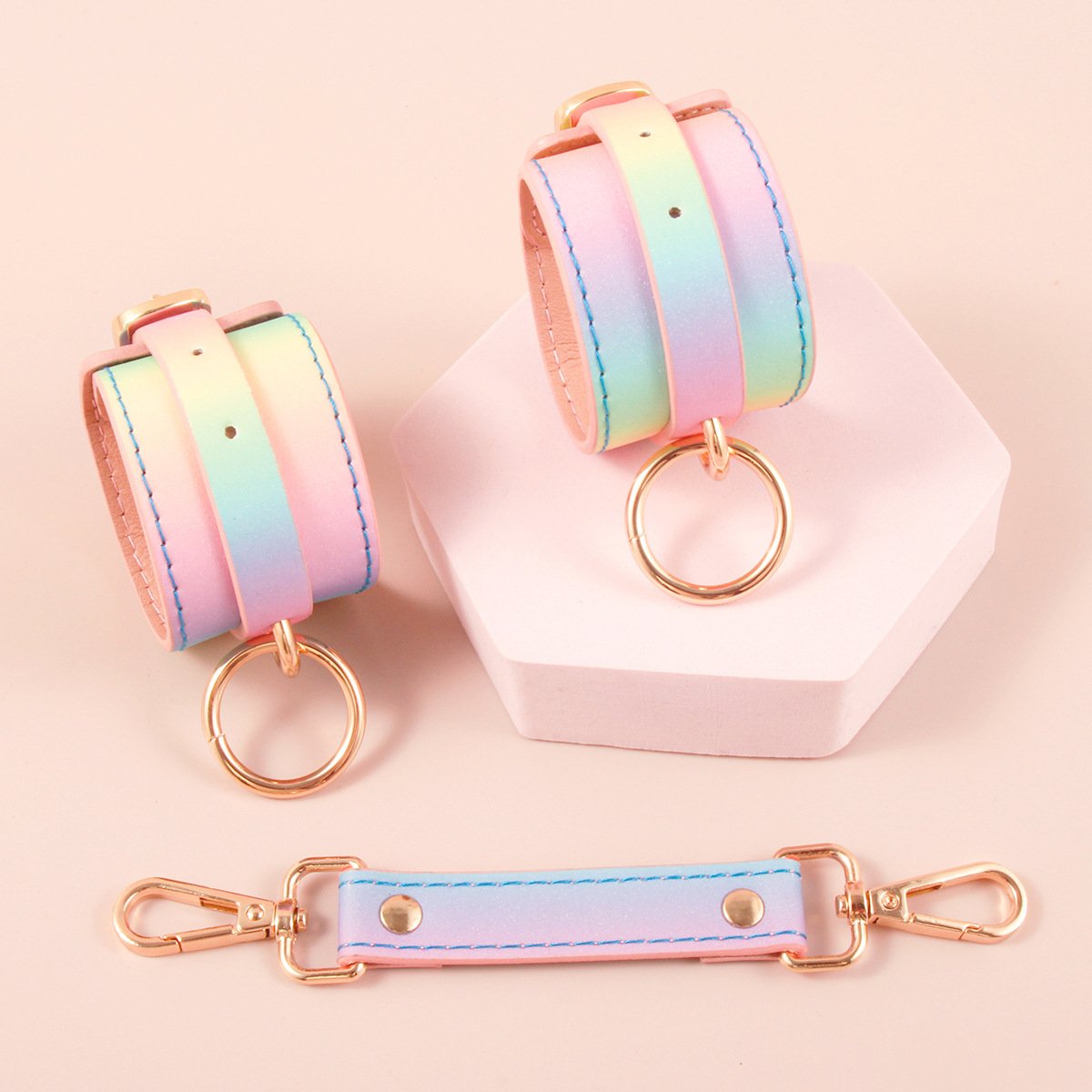 Rainbow Collar Bracelet Anklet Set, in US Stock