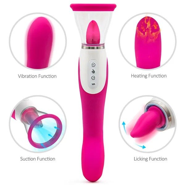 Fashion Sexy G Spott Female massage jacket2 in 1 Clitorial Stimulation Rose Shape toy for Women Funny Suction Licking Toys Women Suck Clitorial Sucking toy for Women CoupleTShirt