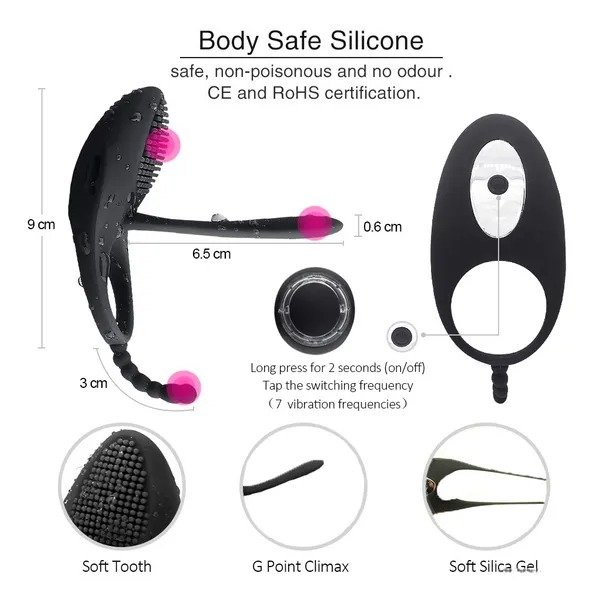 Tornado double ring locking fine ring for Longer Harder Stronger Erection; Improve Sexual Performance; Sex Toys for Men Massager Adult Sex Toys for Men Penis Ring for Men Couples Pleasure;