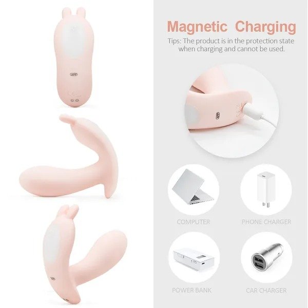 Multi Frequency Wearable Vibrator APP Remote Control Heating Massager Rechargeable Adult Sex Toys for Women Couples Wearable Panty Vibrator and Adult Sex Toys with APP Remote Control