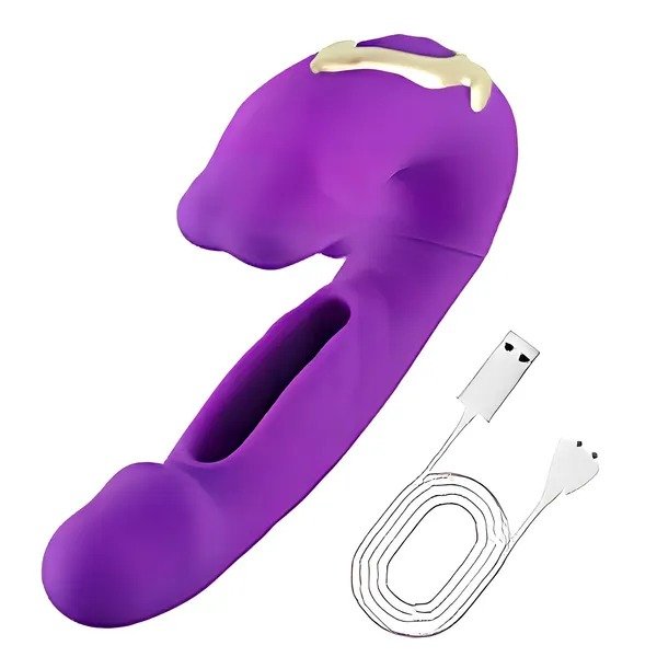 Vibration rod insert-type vibrator sex toy - Vibrating rod fake penis female sex toy. Used for women for insertive self-pleasure adult toy, rose-colored sex toy.