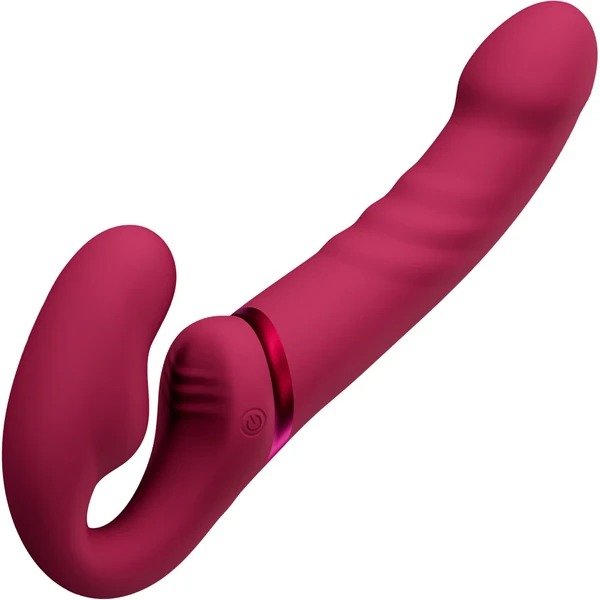 LOVENSE Lapis Strapless Strap on Dildos Double-Ended G Spot Vibrator with Flexible Bulb Vibrating Butt Plug Adult Toy & Game Remote Control Clitoral Stimulator Sex Toys for Women Lesbian Couple