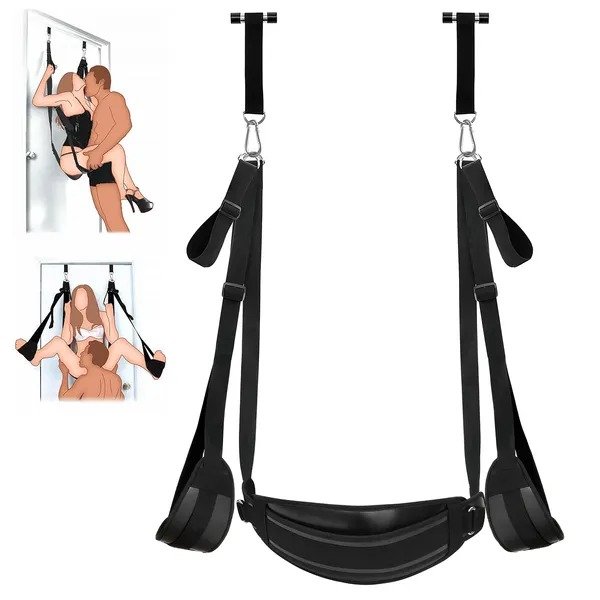 Door Sex Swing, Adjustable Straps and Padded Support Bondage Position Furniture, Fun Bedroom Sex Toys Games for Couples