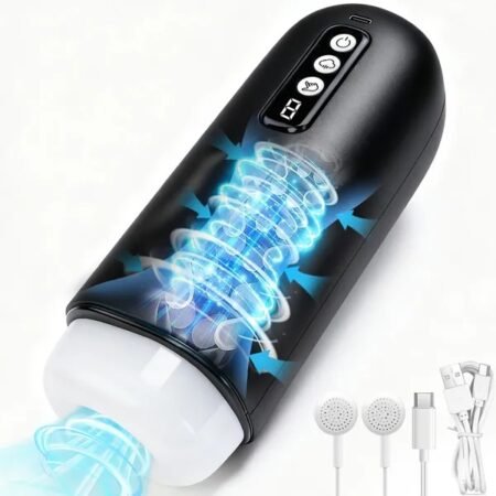 Male Masturbator, 8 Suction Modes Penis Stroker with Earphone Real Moaning, Blowjob Sex Machine for Men Pleasure
