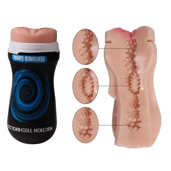 Male Masturbator Cup Sex Toys for Men Textured Vagina Masturbator; Ultra-Soft Masturbation Stroker Aircraft Cup Penis Stimulator Handjob Male Sex Adult Toys for Men Pleasure Mens Masturbation Cup