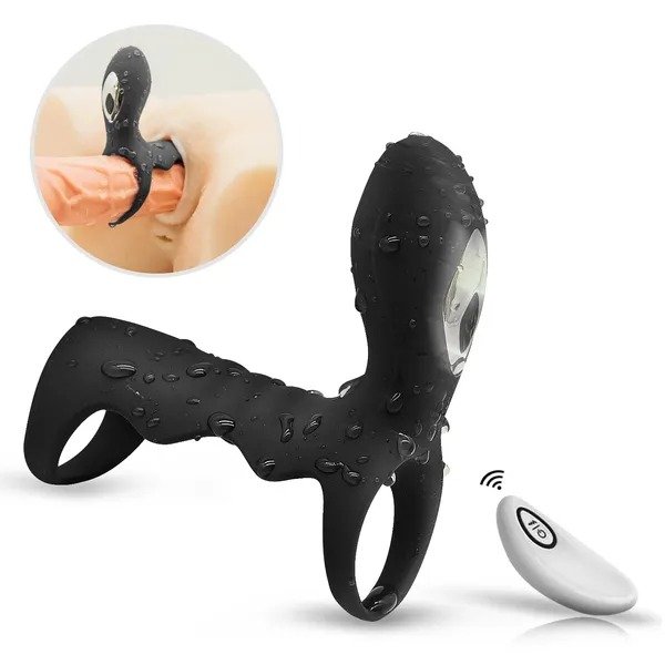 Muitar Strong Vibration Delay Massage Ring Silicone Massager Waterproof For Men - Image 4