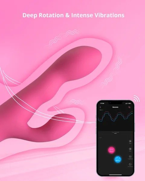LOVENSE Nora Rabbit Vibrator with APP Control, Pink Vibrator Rabbit with Dual Motor, Clitoral Stimulator Dildo Massager, Sex Toys for Women with Smartphone Wireless - Image 6