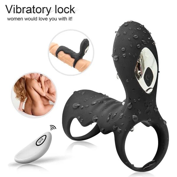 Muitar Strong Vibration Delay Massage Ring Silicone Massager Waterproof For Men - Image 5