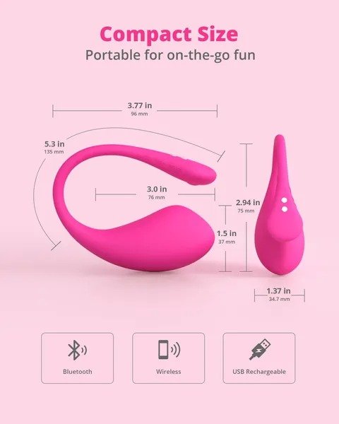 LOVENSE Lush 3 Remote Control Vibrator for Women, Wearable G-spot Vibrators with Remote App Controlled for Female Couples, Discreet Long Distance Adult Sex Toys & Games with Unlimited Vibration Modes - Image 7